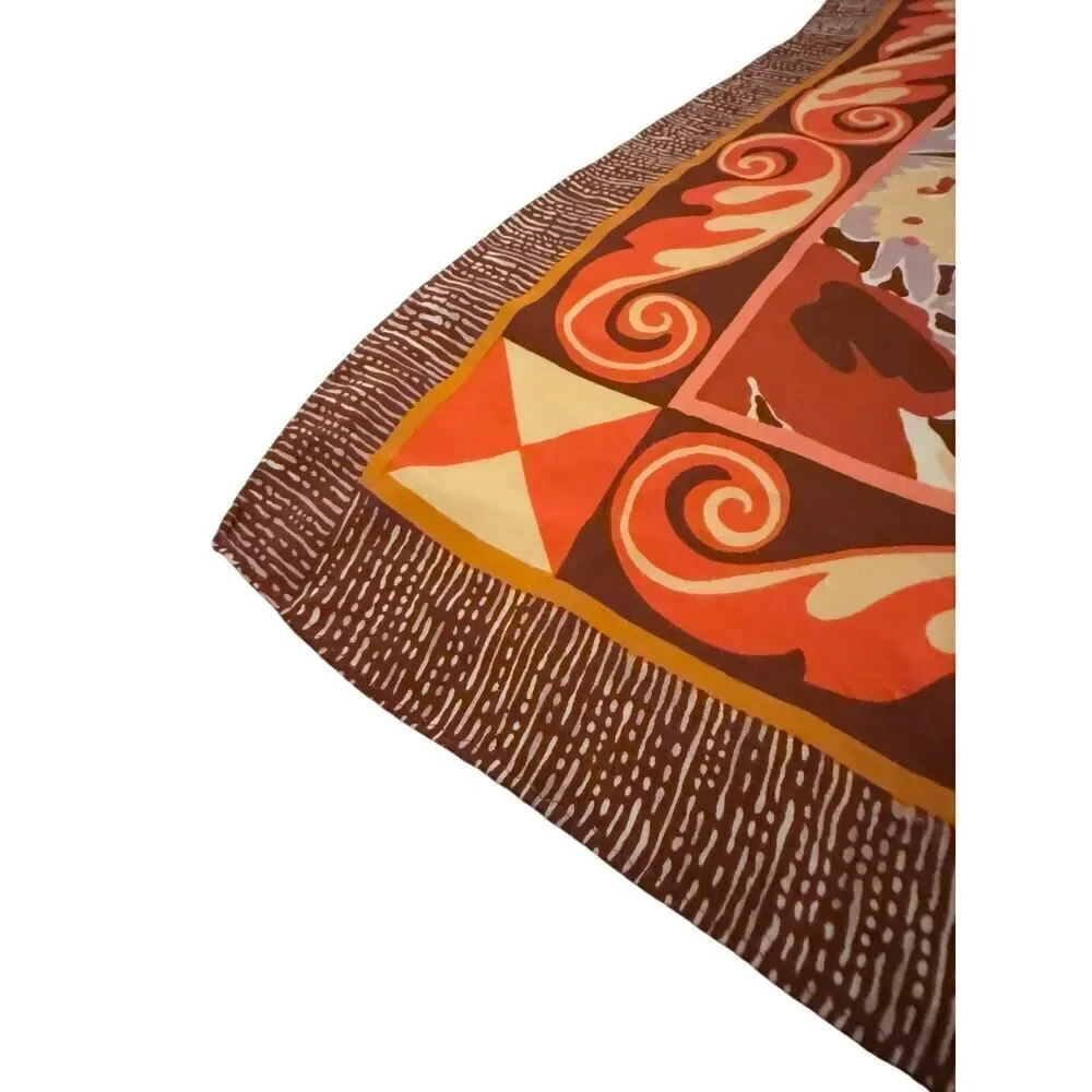 VTG Carol Little 100% Silk Square Scarf – Vintage Designer Print